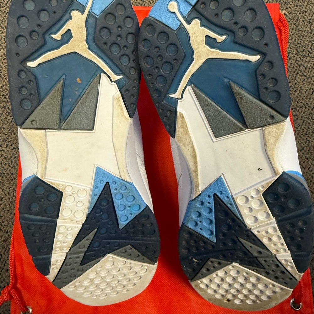 Jordan 7 Retro French Blue Sneakers - Picture 5 of 6